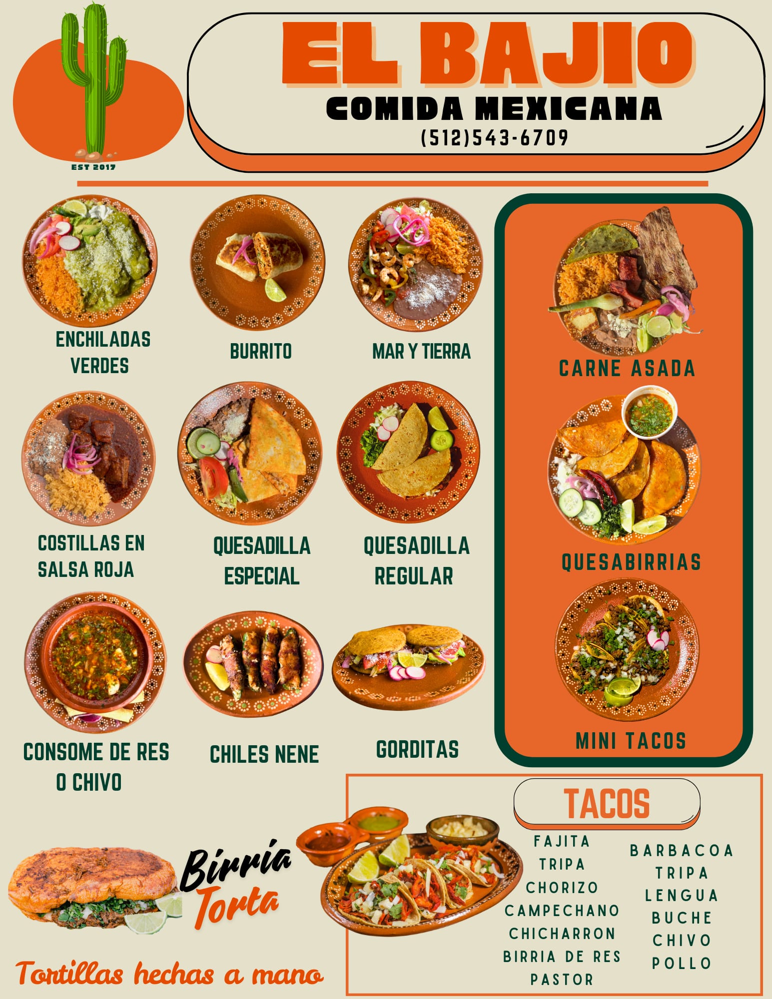 El Bajío Mexican Food Truck (Orange Truck)