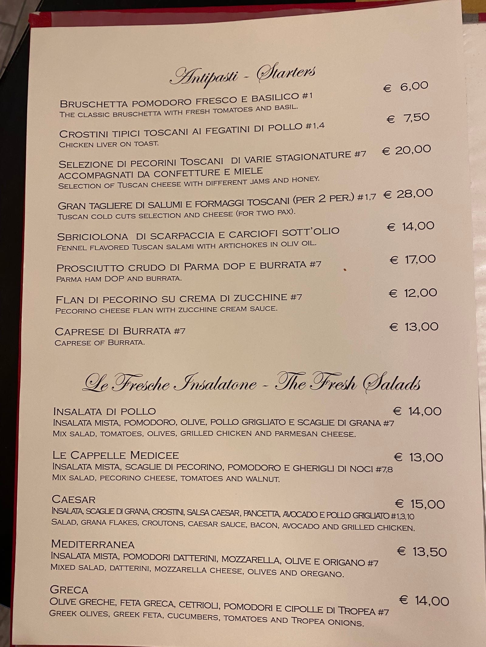 Le Cappelle Medicee Restorante