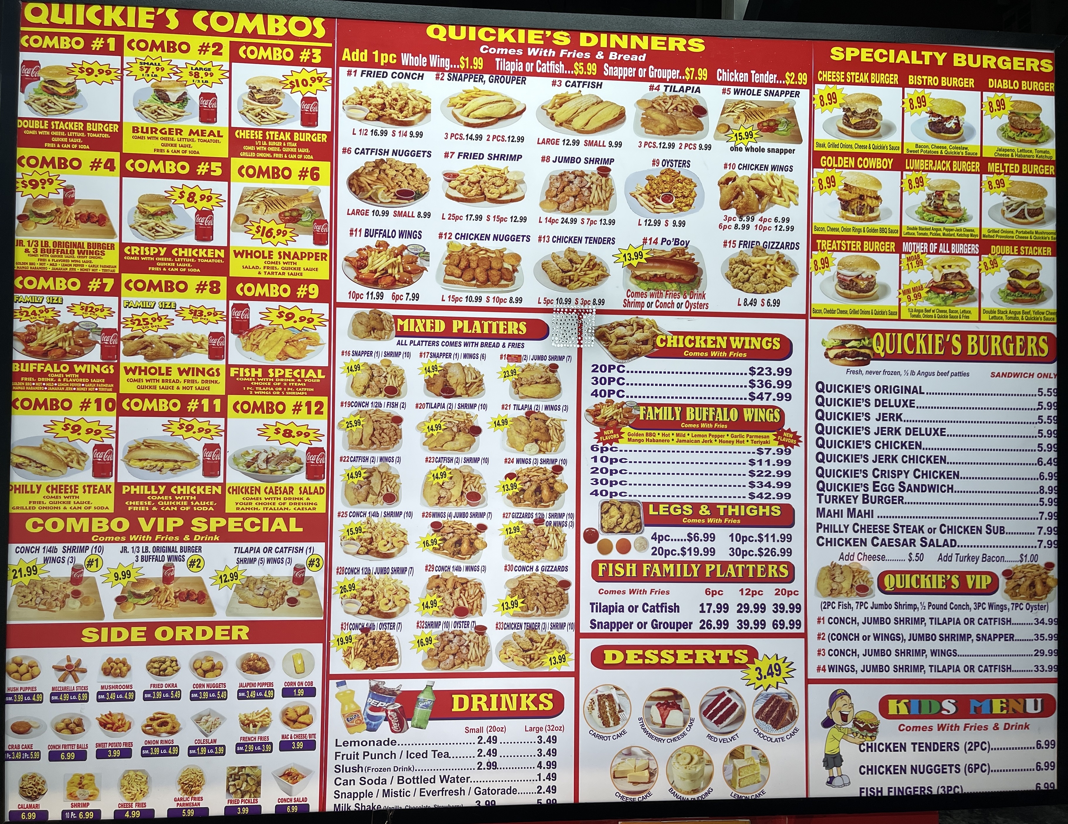 Quickie’s Burgers, Wings & Seafood