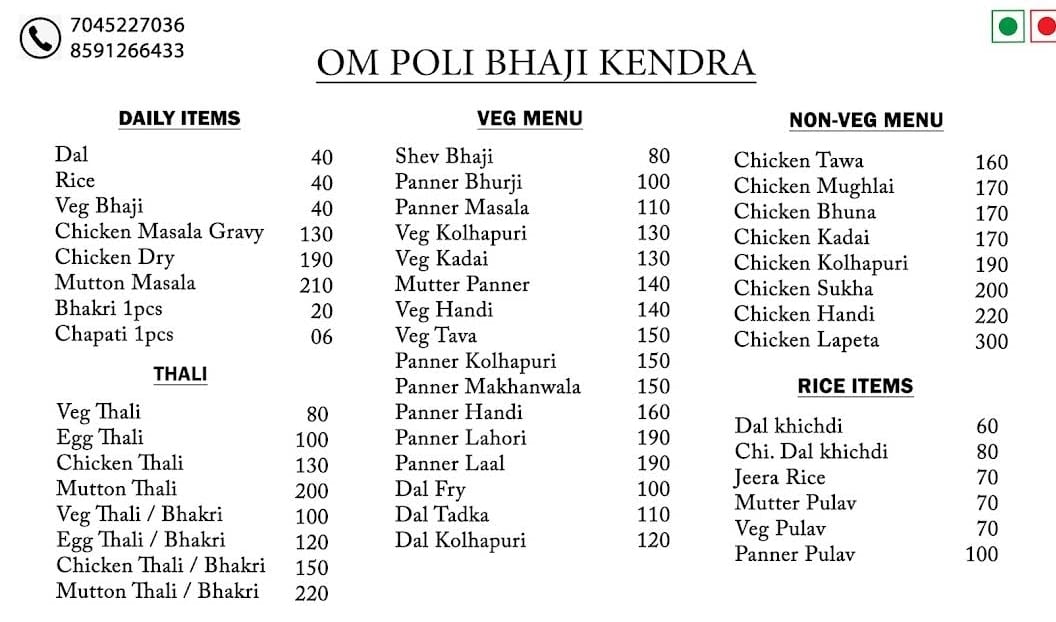 Om Poli Bhaji Kendra