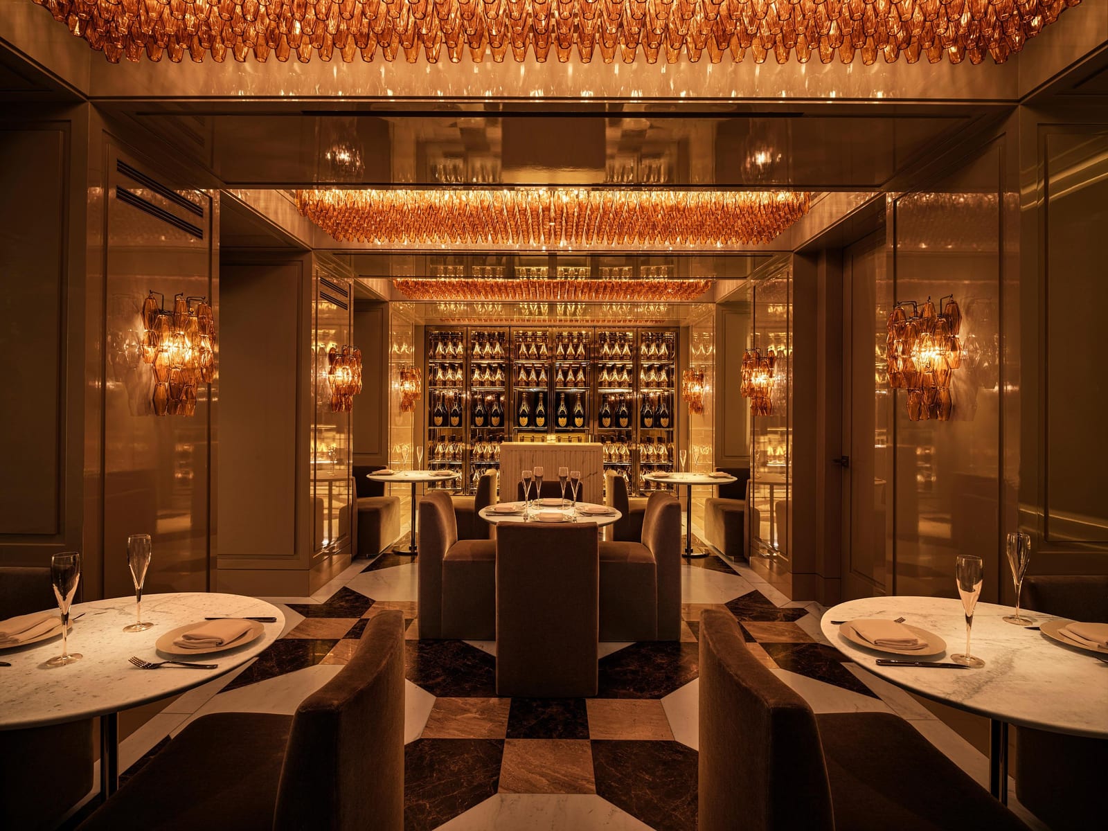 The Champagne & Caviar Bar at Rh Guesthouse New York